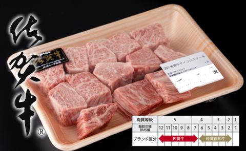 佐賀牛ロースサイコロキューブステーキ（500g） JA 牛肉 バーベキュー 焼肉 BBQ 国産 お肉 ブランド牛 九州産 送料無料 A5～A4 ブランド牛 ステーキ 焼肉 ブロック セット 人気 ランキング  高評価牛肉 佐賀県産 黒毛和牛