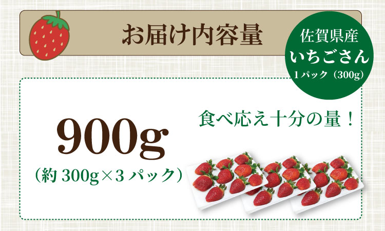 【先行予約令和8年2月配送開始】いちごさん 3箱セット（合計 900g） ふるかわ農園 苺 甘い 酸っぱい いちご いちごさん イチゴ 2パック 苺 佐賀 佐賀県 小城市
