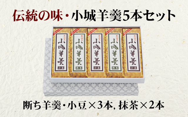 小城羊羹 断ち羊羹5本セット　天山本舗  ギフト 和菓子 詰め合わせ 贈答用 スイーツ 佐賀 送料無料