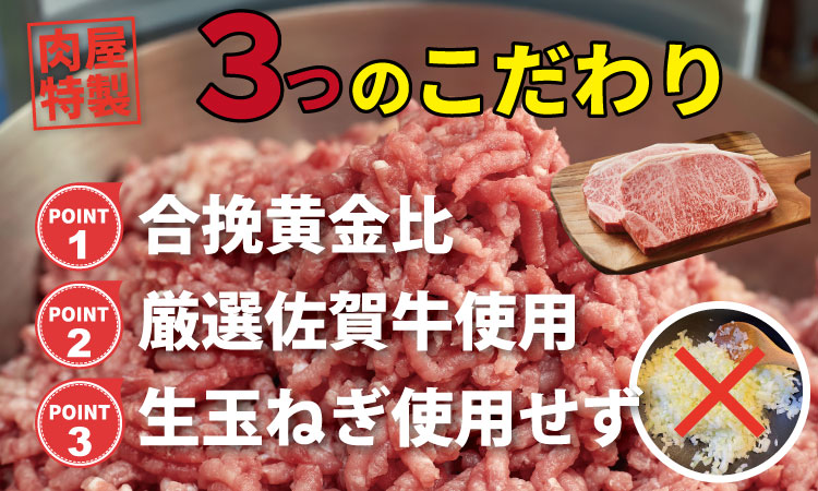 肉屋特製 佐賀牛入ハンバーグ たっぷり 20個 入り （1個120g）有明・潮風ファーム ブランド牛 佐賀牛 ジューシー 豚肉 冷凍保存 ハンバーグ 焼くだけ ミンチ肉 豚ミンチ 佐賀産豚 合い挽き 手づくり 手ごね 国産 佐賀県産 黒毛和牛 おかず お惣菜 お肉 冷凍 ブランド牛 人気 ランキング 高評価 牛 佐賀 佐賀県 小城市