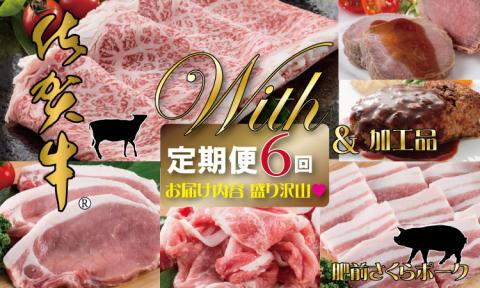 【定期便】 (年6回/隔月お届け) 佐賀牛with肥前さくらポーク お肉の定期便 奇数月