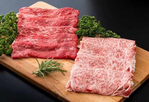 佐賀牛2タイプスライスセット（700g）JAよりみち  ローススライス 赤身スライス 国産 牛肉 合計700g すき焼き 煮込み お肉 ブランド牛 九州産 送料無料　A5～A4 人気 ランキング