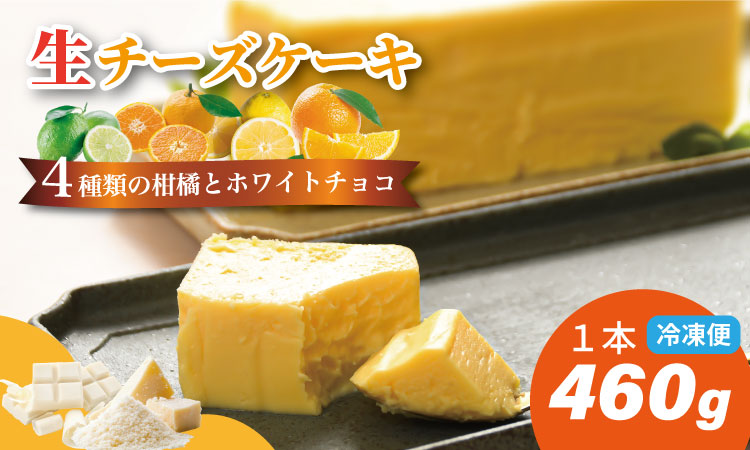 おりしま生チーズケーキ（460g）４種類の柑橘とホワイトチョコ、濃厚チーズがとろける ケーキ 冷凍便 ユニコ 佐賀県産小麦粉「春風」使用 お祝い クリーミー デザート スイーツ プレゼント ギフト 贈り物 クリスマス お土産 誕生日 おやつ