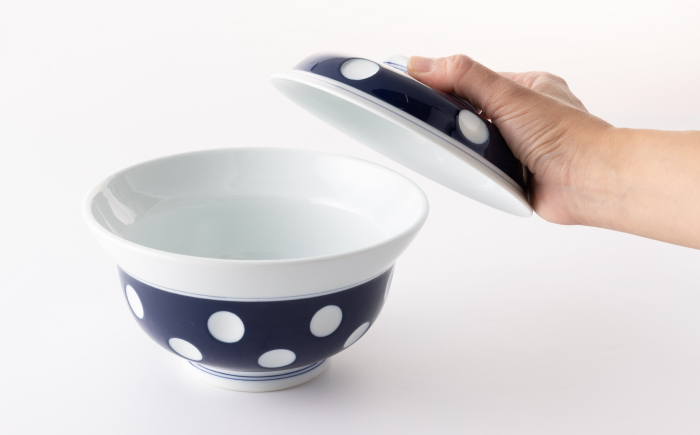 水玉 蓋付丼 (大) 【副千製陶所】 NAZ003