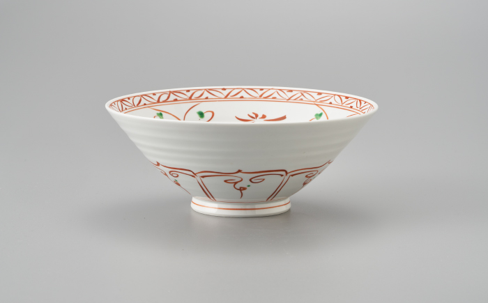 平丼 1点 安南赤絵花鳥図 【辻与製陶所】 NAZ019