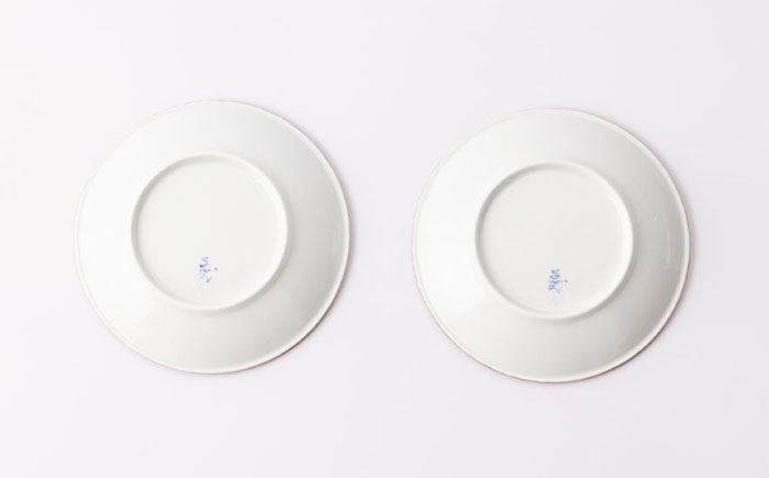 いげ皿 飛び鉋 (青 茶) 15cm 2点 【辻与製陶所】 NAZ506