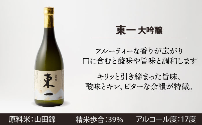 嬉野市3蔵 大吟醸酒 飲み比べセット （東長・東一・虎之児） 720ml 3本 【嬉野酒店】 [NBQ014] 五町田酒造 日本酒 酒 日本酒飲みくらべ