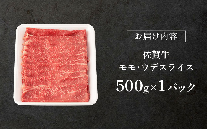 【2026年1月発送】佐賀牛 モモ・ウデ スライス 500g【桑原畜産】 [NAB018] 牛肉 佐賀県産 黒毛和牛 すきやき 鍋