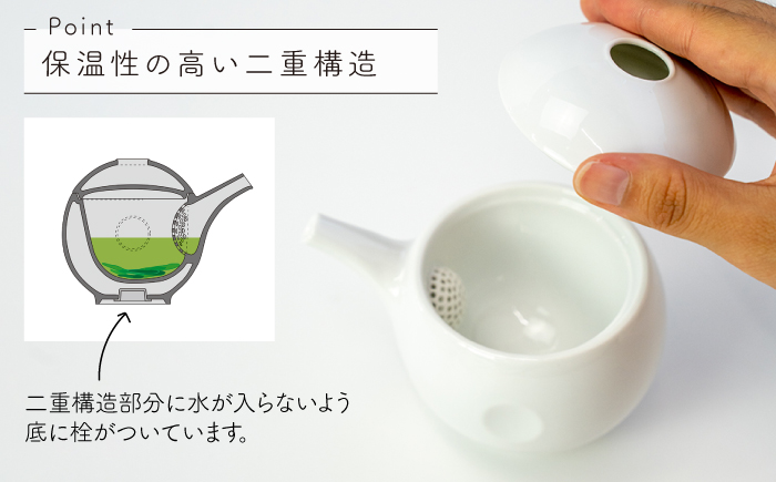 肥前吉田焼 comot ティーセット 3点 (泡瓶1 煎茶2) 【224】 NAU019