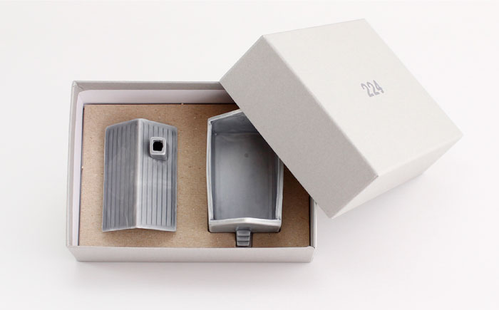 肥前吉田焼 花瓶 House forflower -gray- 1点 【224】 NAU038