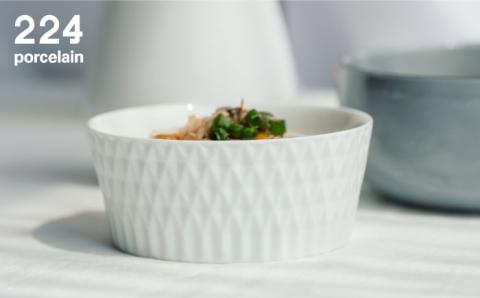 ダイヤ彫 丸小鉢 1点【224porcelain】 [NAU112]