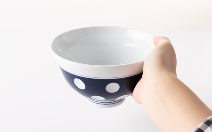 水玉 蓋付丼 (小) 【副千製陶所】 NAZ002