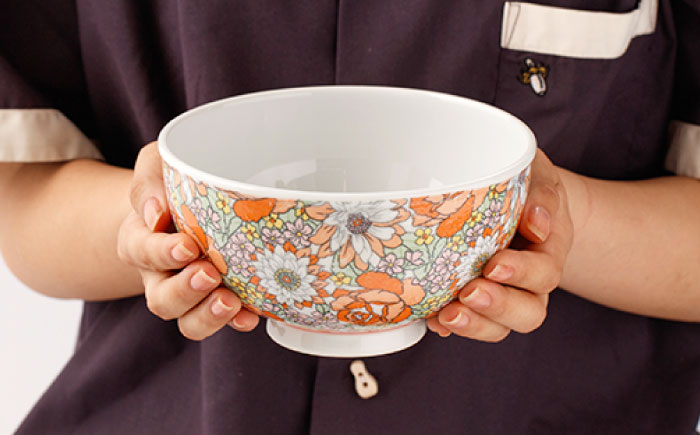 [肥前吉田焼]軽々丼ぶり セット(オペラオレンジ・オペラピンク)【新日本製陶】[NAZ409]