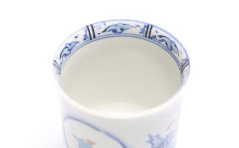 染錦柘榴駱駝文湯谷鳳窯肥前吉田焼器湯食器磁器染錦染付色絵赤絵柘榴ラクダシルクロードNAT005