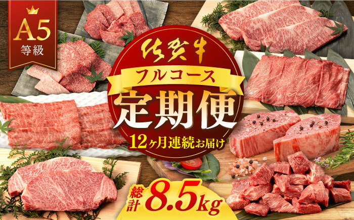 【12回定期便】佐賀牛 フルコース定期便 【桑原畜産】[NAB110]  牛肉 佐賀県産 黒毛和牛 定期便