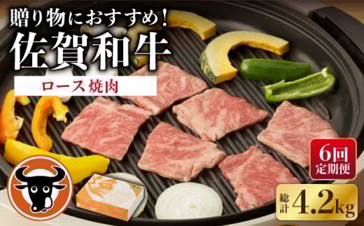 【6回定期便】 佐賀和牛 ロース 焼肉用 700g 【一ノ瀬畜産】 [NAC129] 牛肉 佐賀県産 黒毛和牛 焼肉 BBQ バーベキュー 定期便
