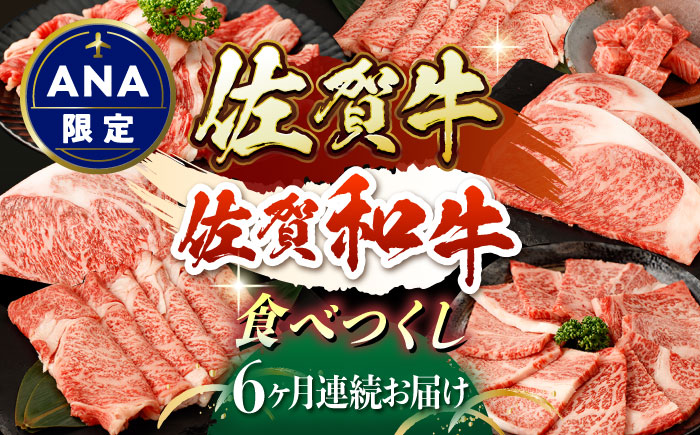 【ANA限定】【6回定期便】佐賀牛・佐賀和牛 食べつくし定期便 プレミアムコース【一ノ瀬畜産】 [NAC206] 牛肉 佐賀県産 黒毛和牛 食べくらべ たべくらべ ステーキ 焼肉 焼き肉 BBQ バーベキュー すき焼き すきやき しゃぶしゃぶ 鍋 定期便