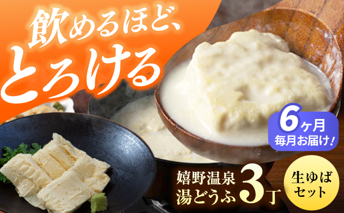 【6回定期便】嬉野温泉湯どうふ3丁＋生ゆばセット【藤川とうふ店】 [NBT111]