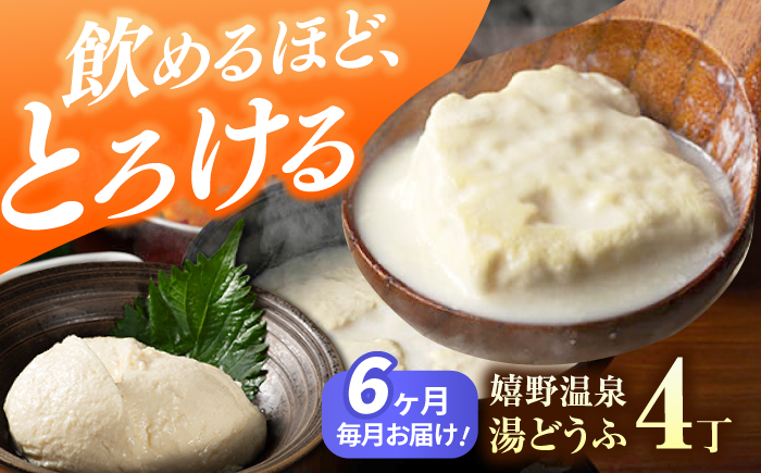 【6回定期便】嬉野温泉湯どうふ4丁セット【藤川とうふ店】 [NBT117]
