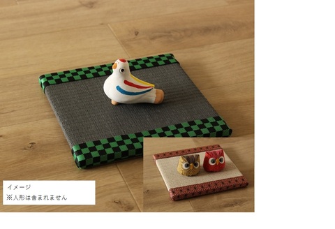 ミニたたみ4枚セット 【和紙表 撥水加工 変色しづらい 職人 本格派 やすらぎ 国産 手作り 卓上 おしゃれ マウスパッド 小物】(H075105)