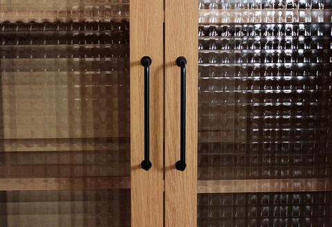 トラクト ガラス扉＋OP引出 NA 【食器 キャビネット 家具 国産 組み合わせ 収納家具 完成品】(H060639)