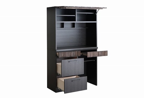 RESE 105KB D(板扉上台・ダスト下台) 【キッチンボード レンジ 食器棚 食器 キッチン 家具 国産 収納 台所収納 完成品】(H060648)