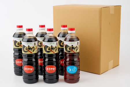 九州醤油万両の本醸造まろやか醤油とうすくち醤油(1L6本箱)(D-3) 【うすくち JAS 1000ml 6本 あまくち】(H016104)