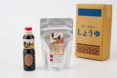 万両特選だしパックお試しサイズ(8g×15入)とJAS上級さしみ醤油 (B-3)(H016209)