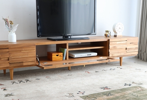 アルグ 180ローボード LBR 【テレビボード ローボード テレビ ナチュラル 木目 無垢 TV 家具 国産 ライトブラウン】(H060661)