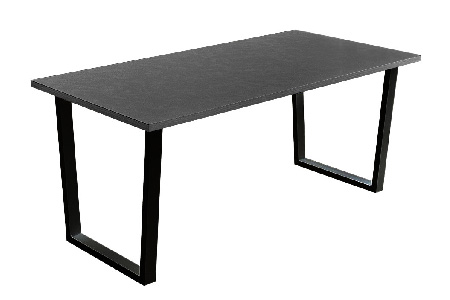 【東馬家具】ツキミ 160DT BK【ダイニングテーブル デスク キッチンテーブル オフィスデスク シンプル 国産 耐久性 耐水性 ふるさと納税】(H060675)