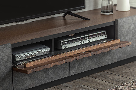 【東馬家具】クリートTV 180 CL【テレビボード テレビ台 ローボード シック モダン 大人のインテリア 見せない収納 おしゃれ ふるさと納税】(H060610)