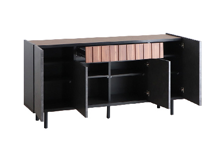 【東馬家具】クリートSB 150 CL【サイドボード 収納棚 リビング シック モダン 見せない収納 大人のインテリア おしゃれ ふるさと納税】(H060611)