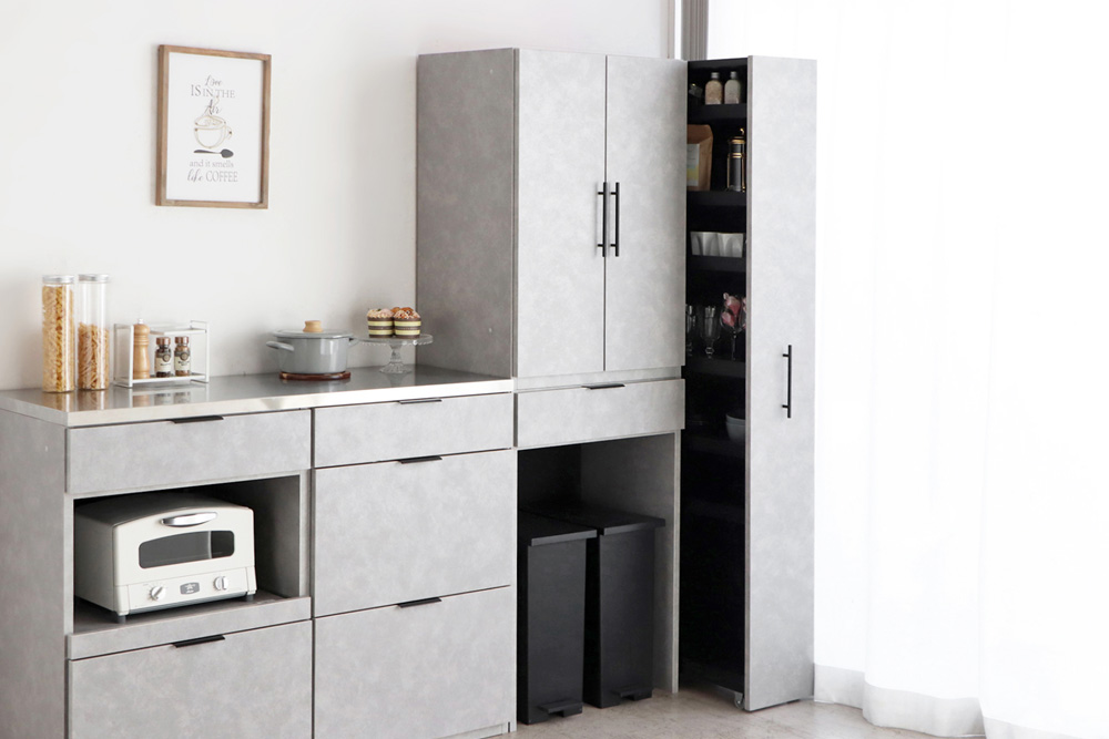 【東馬家具】モルタ隙間収納20H18 CR【キッチン リビング 隙間収納 国産 シンプル ふるさと納税】(H060690)