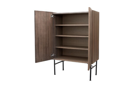 フォーグ 80キャビネット【キャビネット リビング収納 水玉模様 収納 完成品】(H062255)