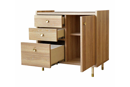 ヴァロ 80キャビネット【 収納 テレビ台 コンパクト 真鍮取っ手 真鍮つまみ 脚先真鍮色仕上げ 開梱設置 梱包材引き取り 完成品】(H062285)