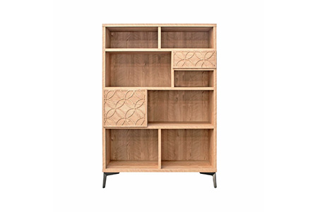 ラクト 90シェルフ ナチュラル【飾り棚 ディスプレイラック 本棚 収納 ブックシェルフ 完成品】(H062309)