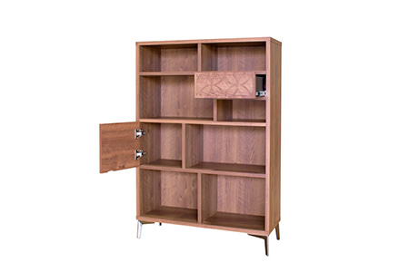 ラクト 90シェルフ ブラウン【飾り棚 ディスプレイラック 本棚 収納 ブックシェルフ 完成品】(H062310)