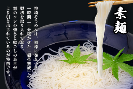 神埼めんセット(そうめん4袋・蕎麦2袋) 12カ月定期便【素麺 そば 麺 神埼そうめん のどごし 贈答 ギフト お中元 お歳暮】(H110105)