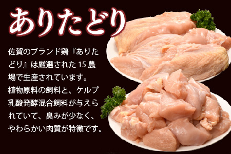 【3カ月定期便】ありたどり 胸肉 3.1kg×3回 計9.3kg【むね肉 低脂肪 ダイエット 筋トレ 人気 たんぱく質 ブロック 低温調理 サラダチキン 切り身 小分け 佐賀 ブランド鶏 安心 小包装】(H123113)