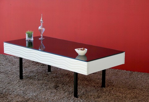 シュール リビングテーブル 【リビング センター テーブル 引出し付 開梱設置 梱包材引き取り 収納 家具 国産 完成品】(H062179)