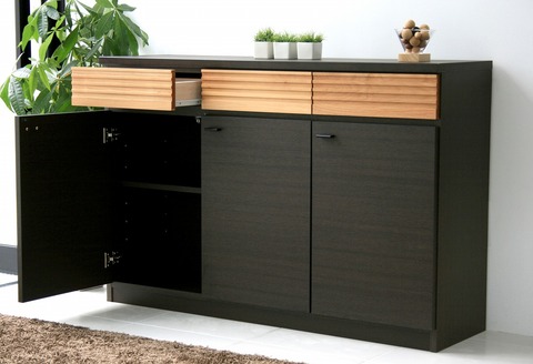 FE 120サイドボード 【キャビネット リビング 収納 家具 開梱設置 梱包材引き取り 完成品】(H062238)