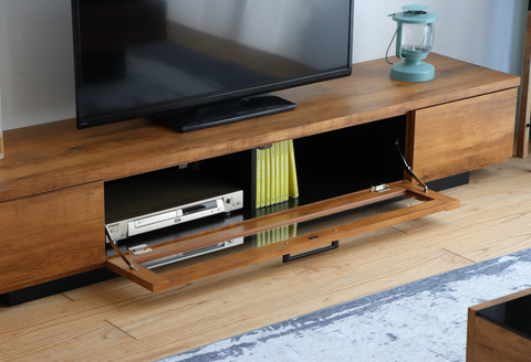 アダムロ 180ローボード LBR 【テレビ台 テレビ TV ローボード リビング用 収納家具 AV機器収納 国産】(H060482)