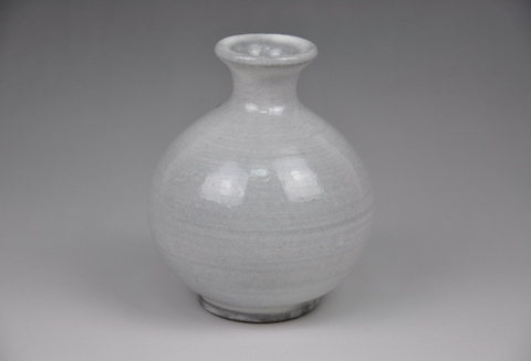 和紙染草花文一輪挿 【日の隈窯 和紙染 和紙 佐賀 陶器 粉引き 鉄絵 草花 窯元 陶芸作家 花瓶】(H025149)