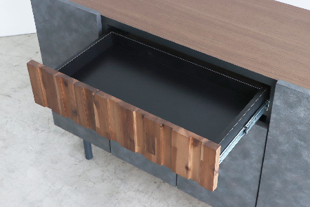 【東馬家具】クリート SB 120 CL【美しさ モダン 空間作り ワンランク上 贅沢 アカシア材 コンクリート調 完成品 脚のみ取付】(H060620)