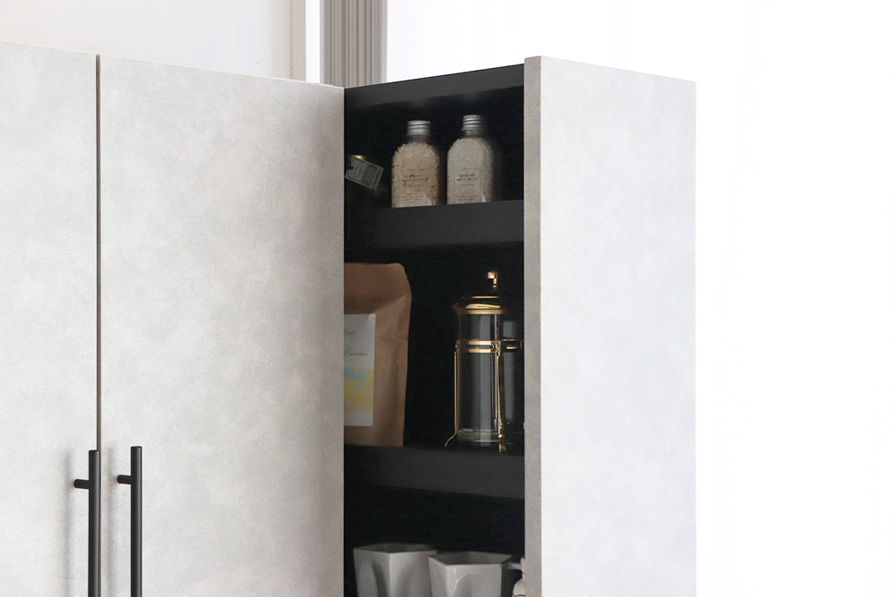 【東馬家具】モルタ隙間収納20H18 CR【キッチン リビング 隙間収納 国産 シンプル ふるさと納税】(H060690)