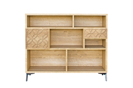 ラクト 120シェルフ ナチュラル【飾り棚 ディスプレイラック 本棚 収納 ブックシェルフ 完成品】(H062263)