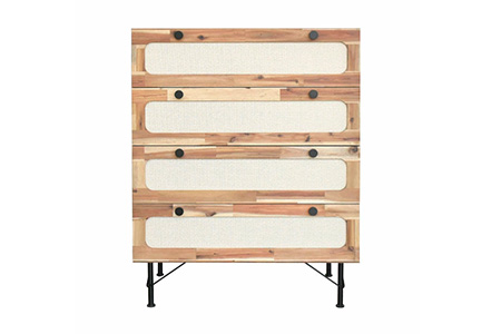 ティゴ 80チェスト【チェスト 衣類 収納 ラタン調 完成品】(H062266)