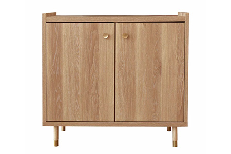 ヴァロ 80キャビネット ドア【 収納 テレビ台 コンパクト 真鍮取っ手 真鍮つまみ 脚先真鍮色仕上げ 開梱設置 梱包材引き取り 完成品】(H062287)