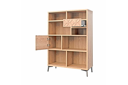 ラクト 90シェルフ ナチュラル【飾り棚 ディスプレイラック 本棚 収納 ブックシェルフ 完成品】(H062309)