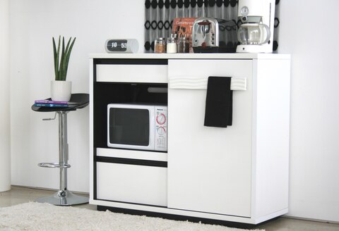 シュール 120ミドルボード 【キッチンボード リビングボード レンジ キッチン収納 完成品 開梱設置 梱包材引き取り】(H062178)